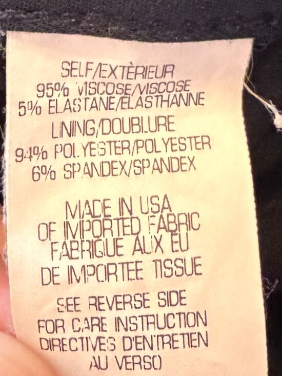 Theory pull-on pleated pants 6 navy viscose elastic waist pockets silky *flaw* - Picture 9 of 10